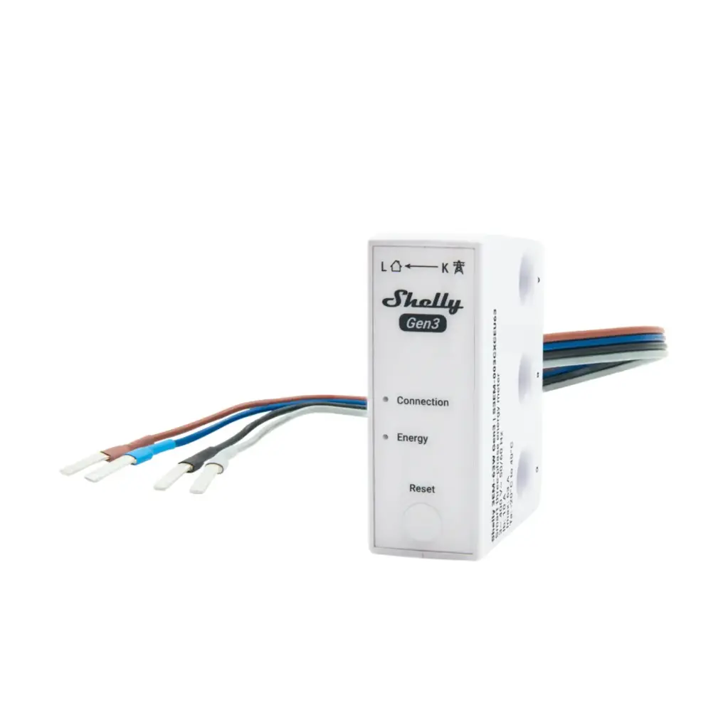 Shelly 3EM-63W-GEN3 Single or Three-Phase Energy Meter 
