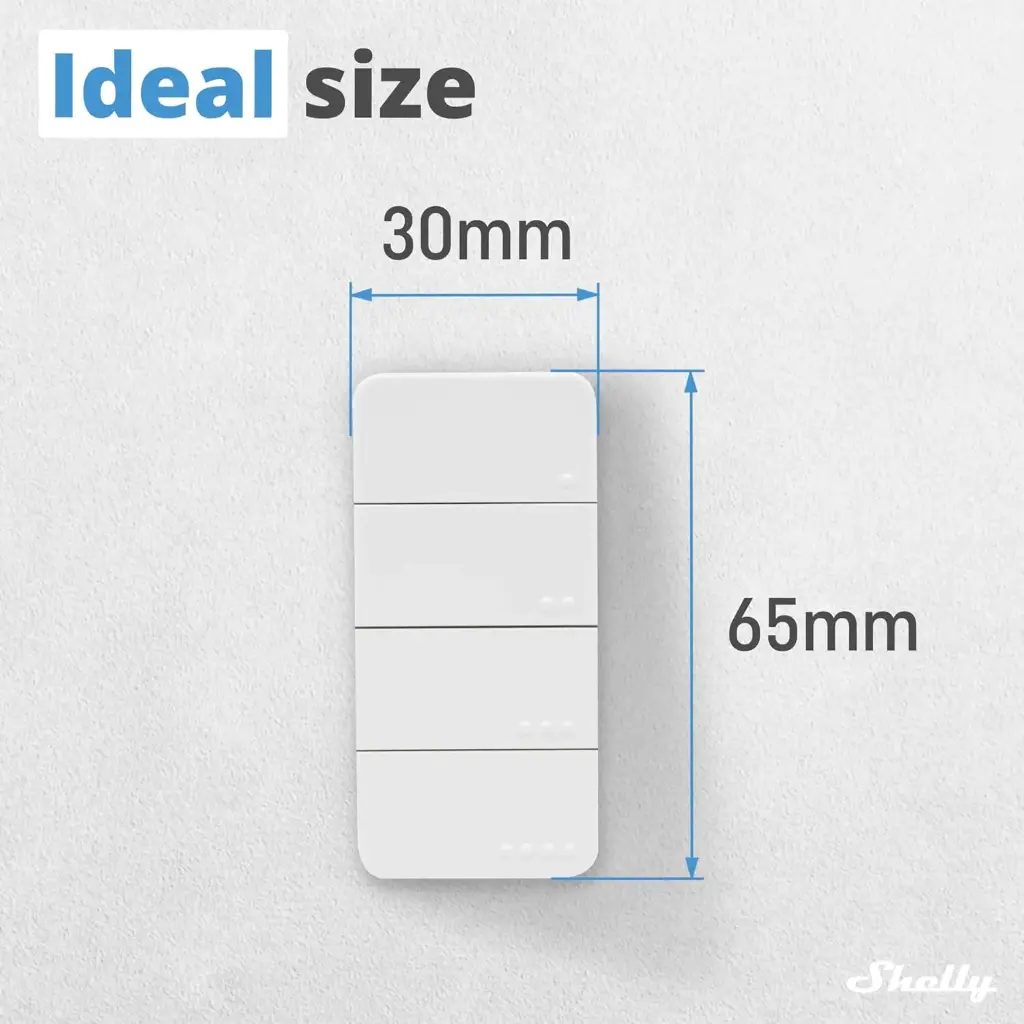 Shelly BLU RC Button 4 Smart Bluetooth Button with Magnetic Mount