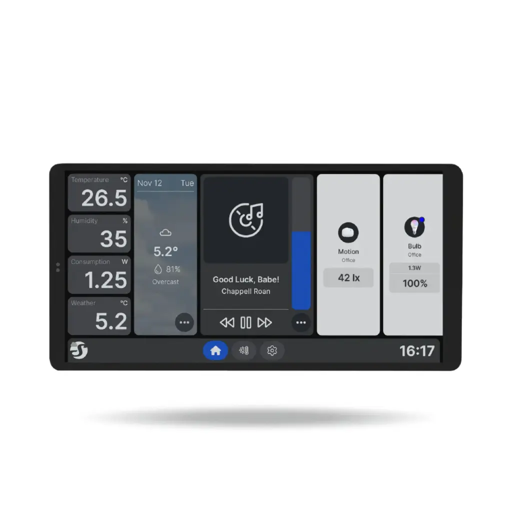 Shelly Touch Screen Wall Display X2 & BLU H&T (Black) 