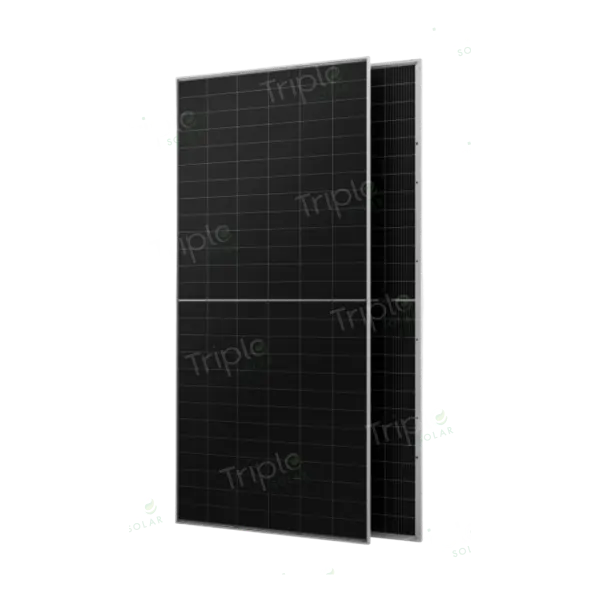 Aiko 670W bifacial dual glass silver frame solar panel