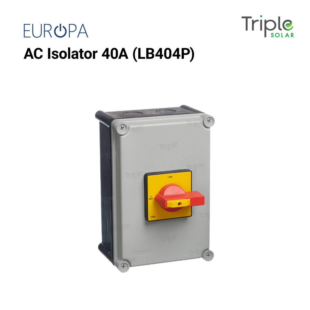 Europa AC Isolator 40A 1ph 3ph (LB404P)