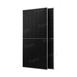 Aiko 670W bifacial dual glass silver frame solar panel