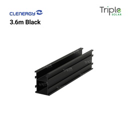 Black Aluminium Rail 3.6m SolarRoof Pro PV-ezRack